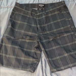 Quicksilver Grey Plaid Shorts